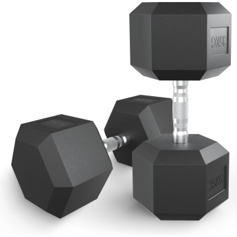 Гантель гексагональная UNIX FIT обрезиненная 35 кг