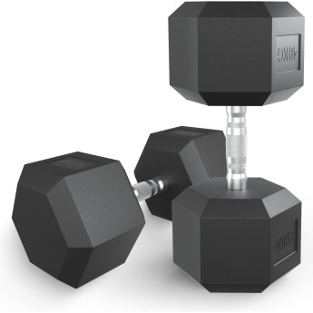 Гантель гексагональная UNIX FIT обрезиненная 40 кг